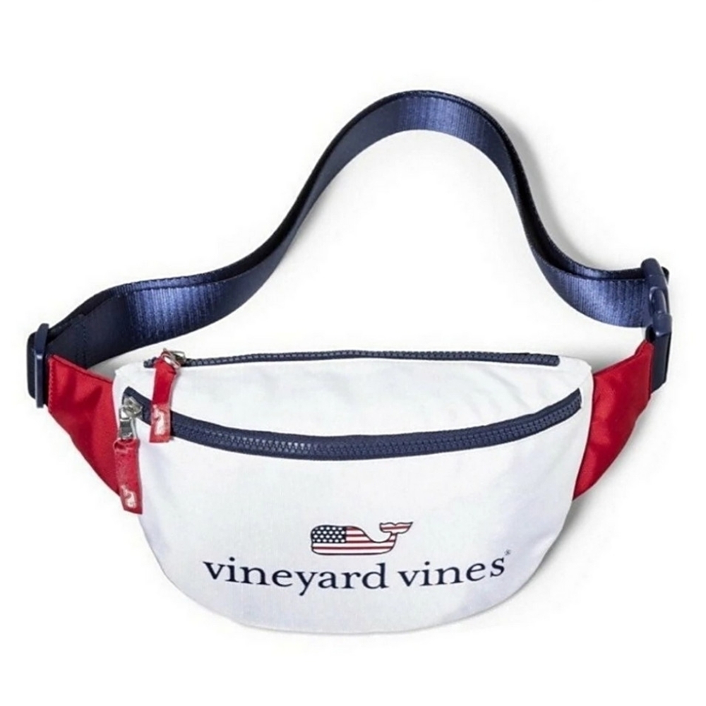 VINEYARD VINES Flag Whale Bag Fanny Pack, belt bag